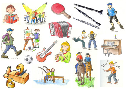 Cliparts des Niedersächsischen Bildungsservers (NiBiS) zu Hobby, Spiel und Sport
