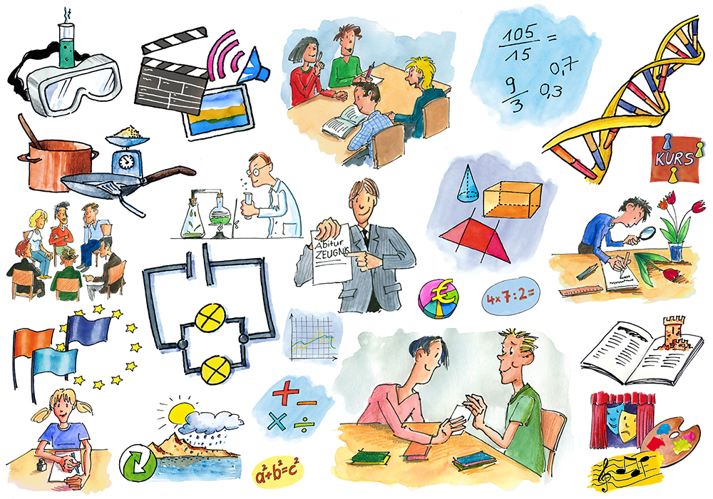 Cliparts des Niedersächsischen Bildungsservers (NiBiS) zum Schulunterricht