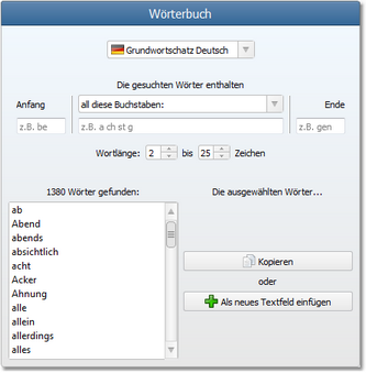 Dictionary_Filter_de