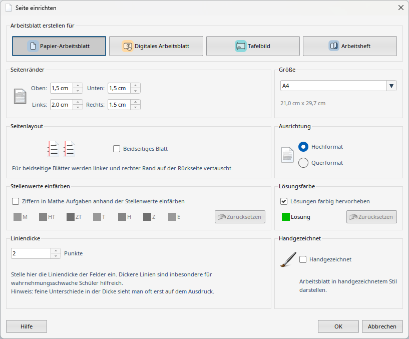 page-settings