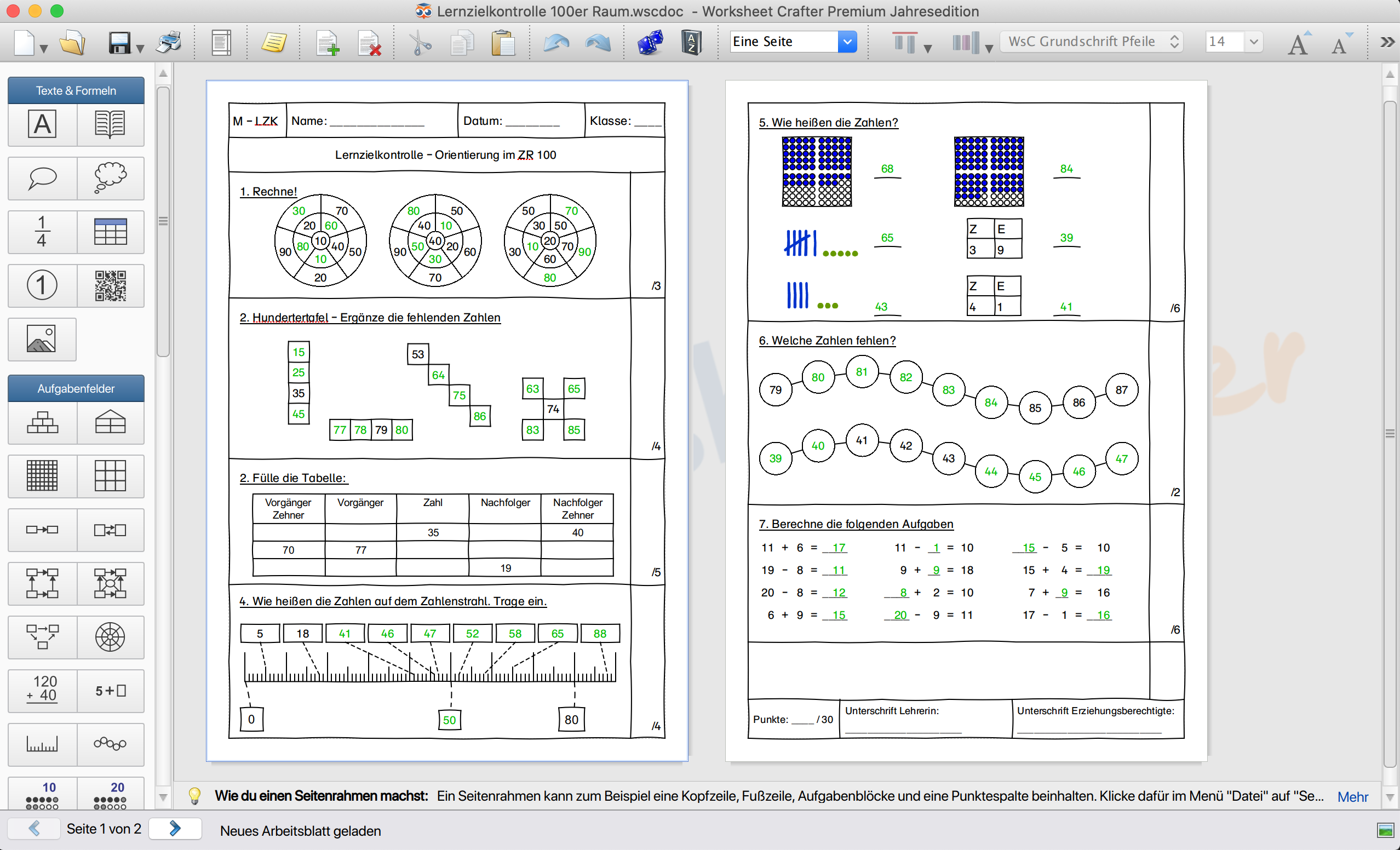 Hintergrundfarben & mehr | Worksheet Crafter